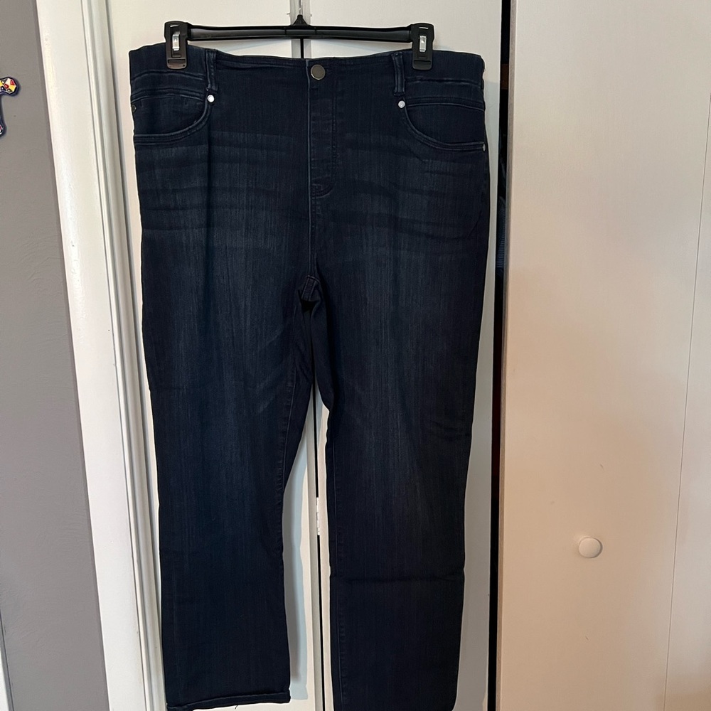 Liverpool Los Angeles Dark Denim Slim Straight Jeans – Size 20W